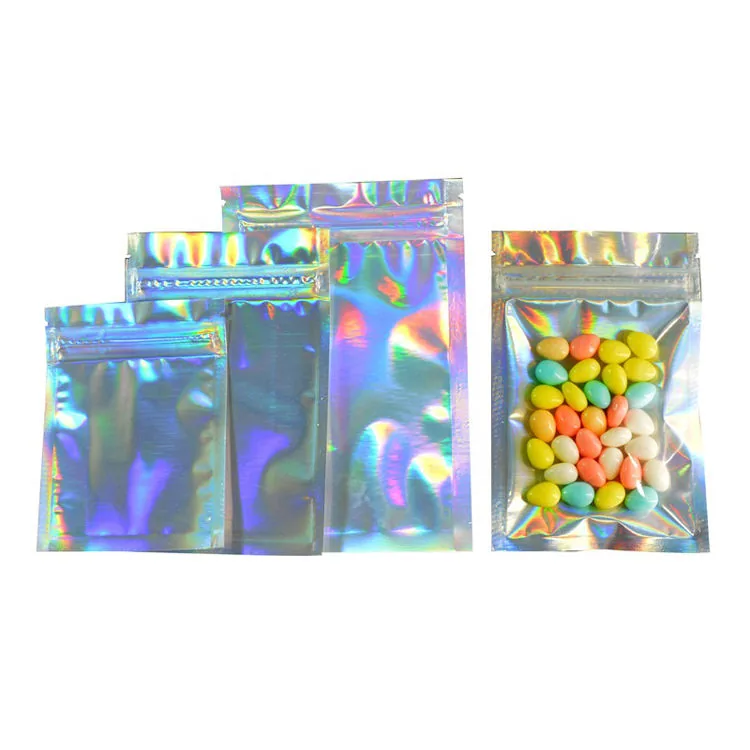 Holographic Mylar Zipper Bag — Small Format, Moisture-Proof