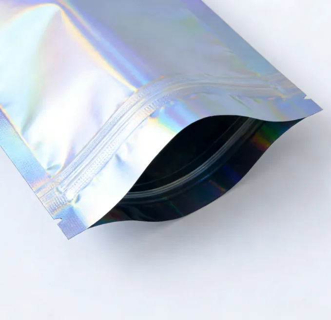 Holographic Mylar Zipper Bag — Small Format, Moisture-Proof