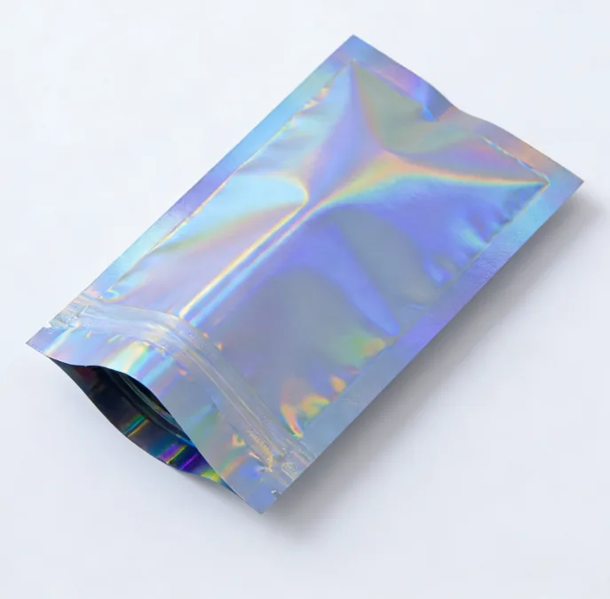 Holographic Mylar Zipper Bag — Small Format, Moisture-Proof