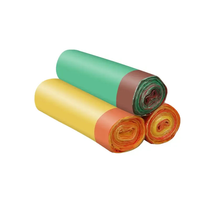 Household Large Capacity Recycled Plastic Colourful Draw-String Trash Bags Bin Kitchen Trash Garbage Bags