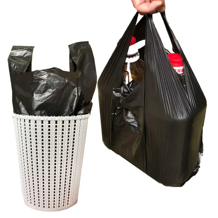Household Large Capacity Recycled Plastic Colourful Draw-String Trash Bags Bin Kitchen Trash Garbage Bags