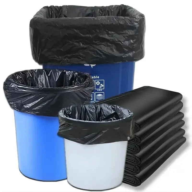 Household Large Capacity Recycled Plastic Colourful Draw-String Trash Bags Bin Kitchen Trash Garbage Bags