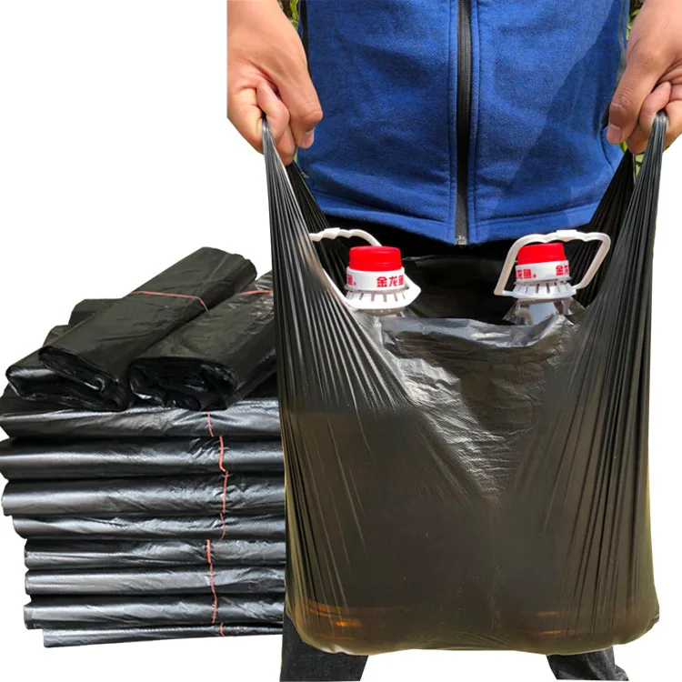 Household Large Capacity Recycled Plastic Colourful Draw-String Trash Bags Bin Kitchen Trash Garbage Bags
