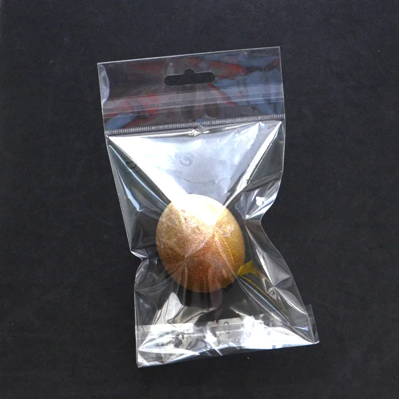 Hoyo Clear Poly Bags White Card Hanging Header Self-Adhesive Seal BOPP Plastic Opp Bag Hole for Jewelry Packaging for Earrings