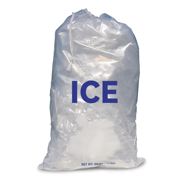 Ice Storage DrawString Bags Freezer Plastic Ice Cube Bags