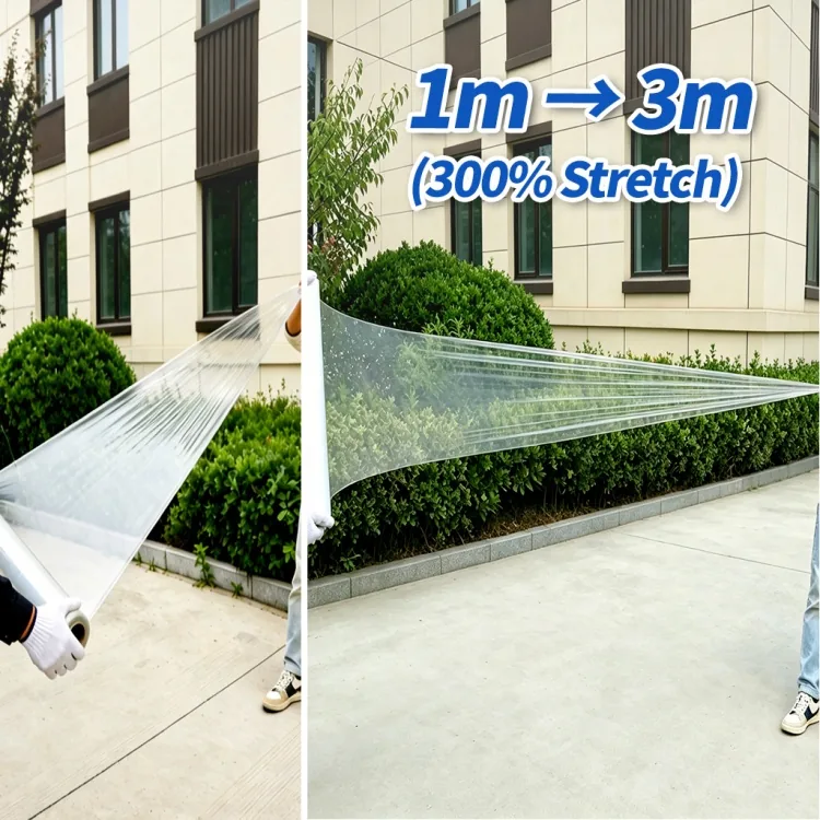 Industrial Stretch Film Jumbo Roll 50kg for Warehouse Packaging Heavy Duty LLDPE Pallet Wrap for Storage Protection