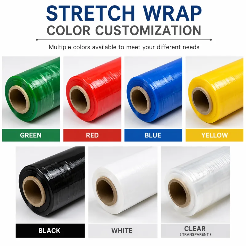 Industrial Stretch Film Jumbo Roll 50kg for Warehouse Packaging Heavy Duty LLDPE Pallet Wrap for Storage Protection