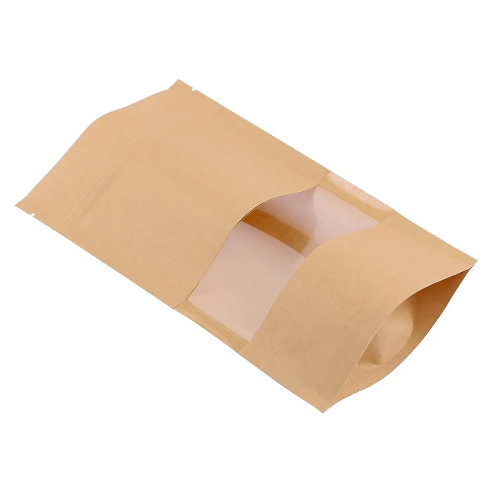 Kraft Paper / Foil / PE Stand-Up Zipper Pouch for Coffee and Candy