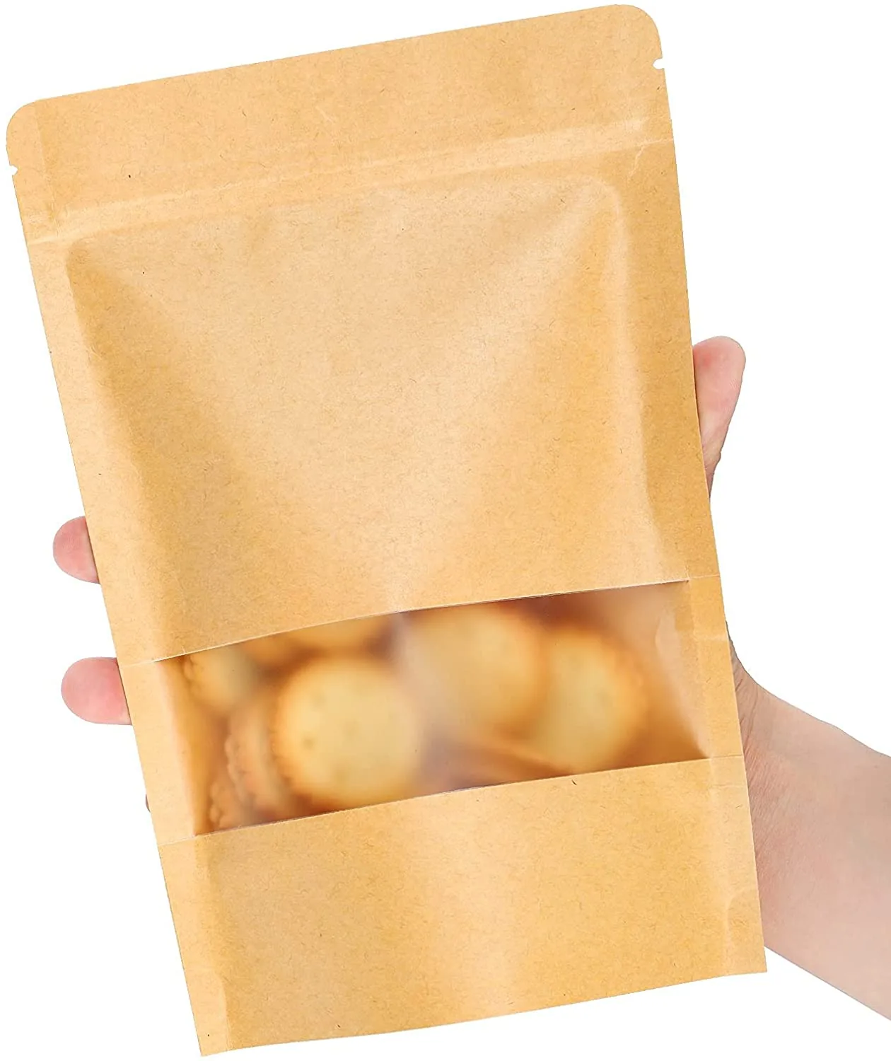 Kraft Paper / Foil / PE Stand-Up Zipper Pouch for Coffee and Candy