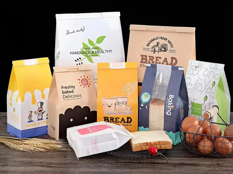 Kraft Paper Baguette Bag with Clear Film Window