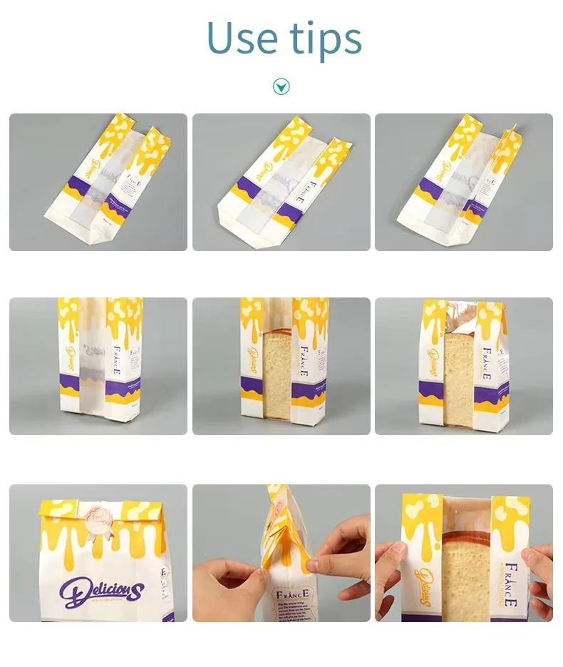 Kraft Paper Baguette Bag with Clear Film Window