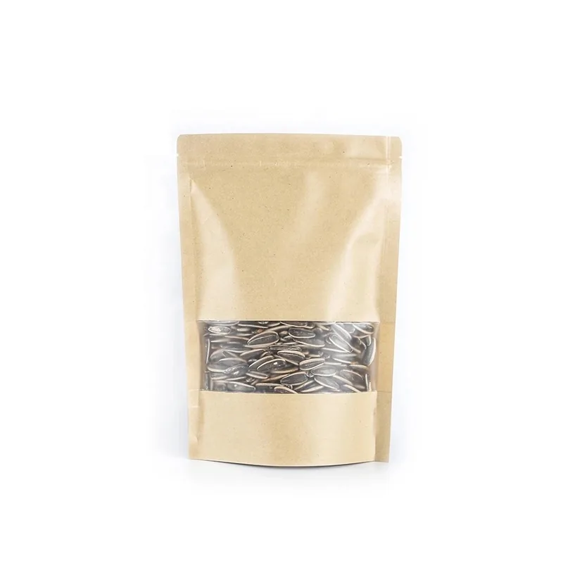 Matte-Laminated Kraft Ziplock Bag with Embossing and Foil Stamp Options