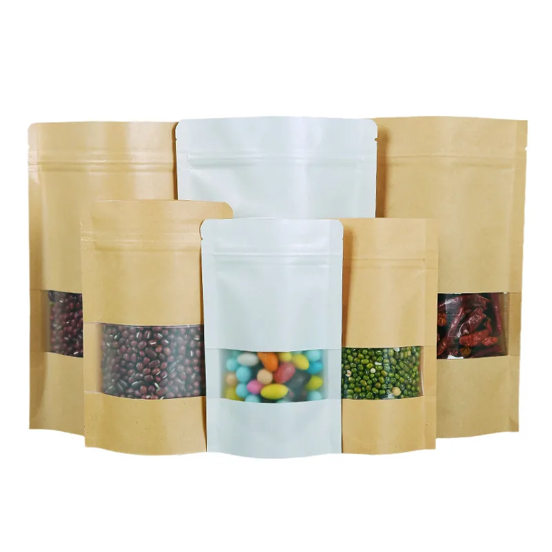 Matte-Laminated Kraft Ziplock Bag with Embossing and Foil Stamp Options