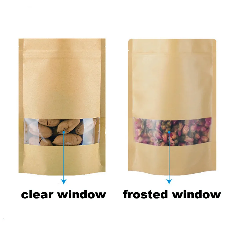 Matte-Laminated Kraft Ziplock Bag with Embossing and Foil Stamp Options