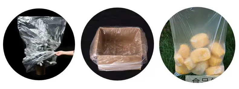 Large Clear Waterproof Dust Proof Recyclable Food Grade PE Flat Packaging Bags for Pet Food