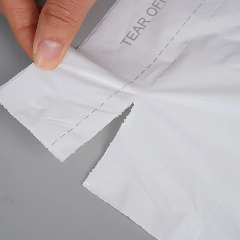 Laundry Bags Hospitality 14 X 24'' Hotel Laundry Bags Tear Strip Tie Closure White Plastic Bag