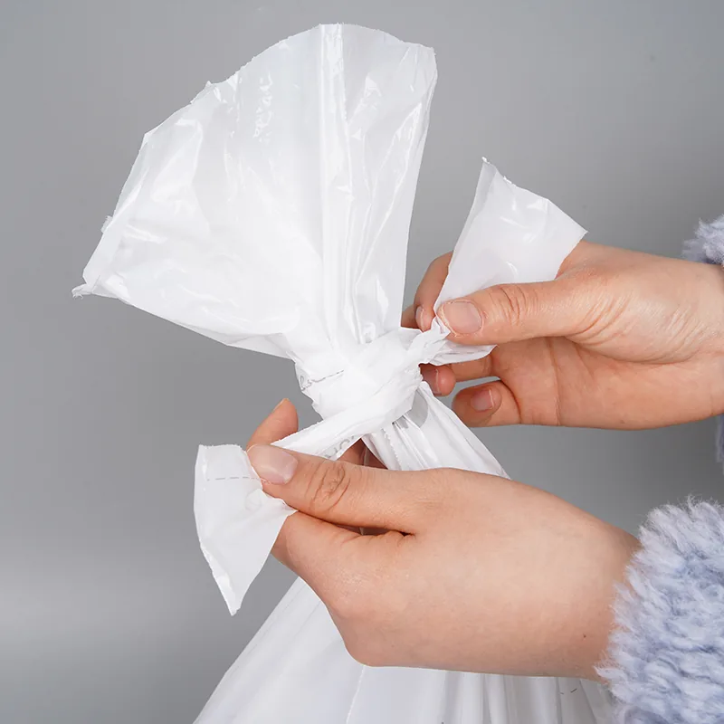 Laundry Bags Hospitality 14 X 24'' Hotel Laundry Bags Tear Strip Tie Closure White Plastic Bag