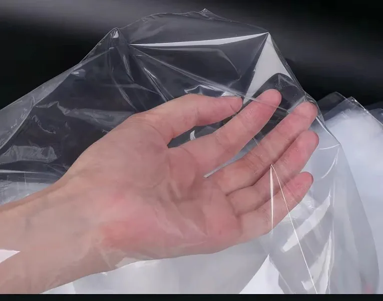 Clear LDPE Flat Open-End Poly Bag for Food and Dry Goods