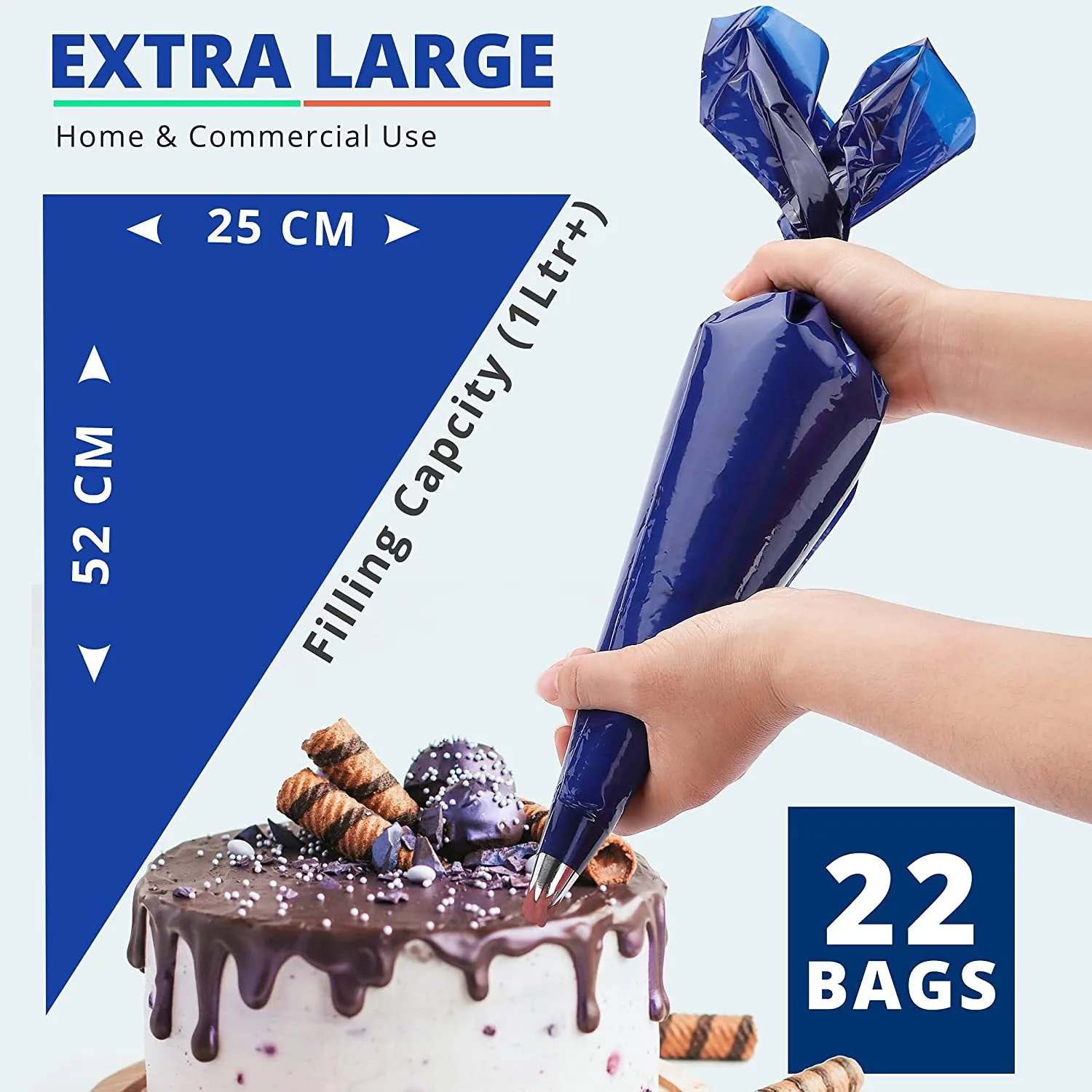Ldpe Large Disposable Piping Pastry Bags 21-inch Thick Icing Pastry Bags For Cake And Dessert Decorations Pastry Bag