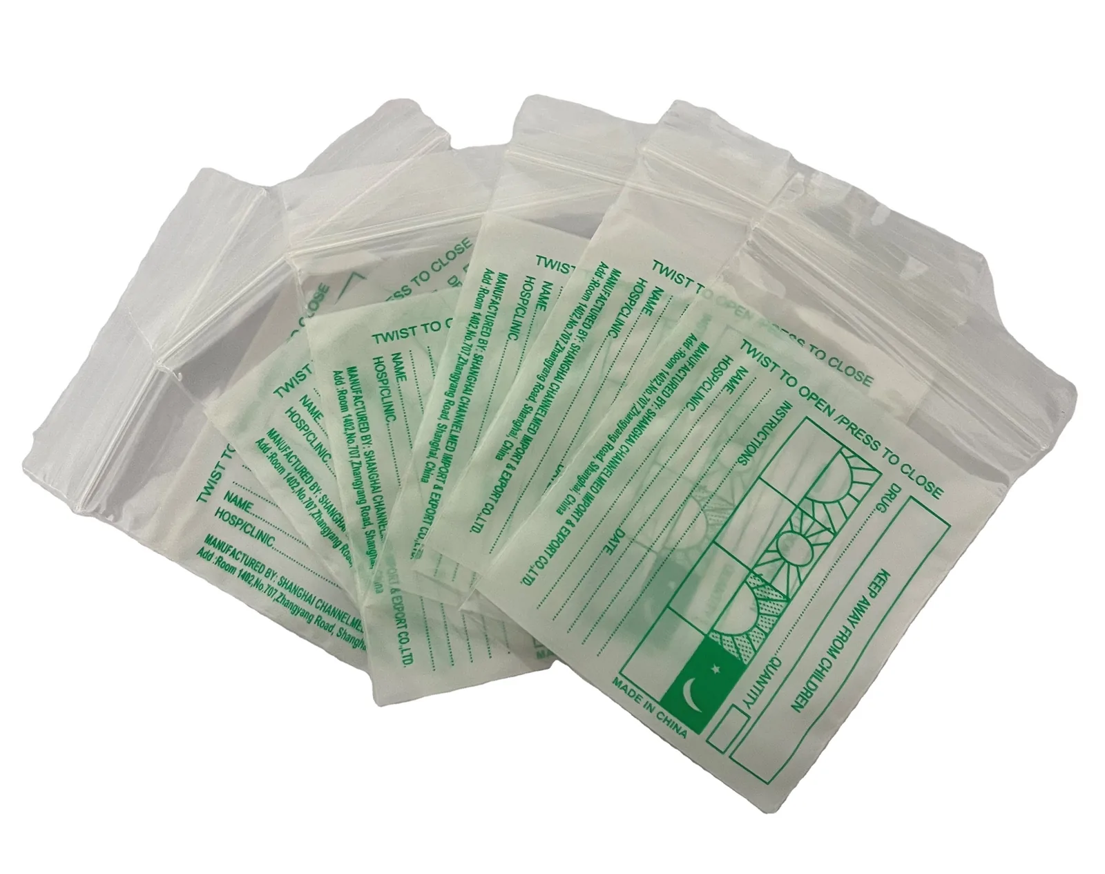 Ldpe Printed Pill Medicine Bag Dispensing Envelope Packaging Drug Tablet Dispensing Bags