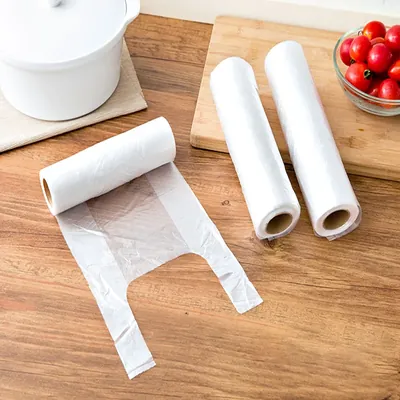 LDPE Printed T-Shirt Bag on Roll for Supermarket and Takeaway