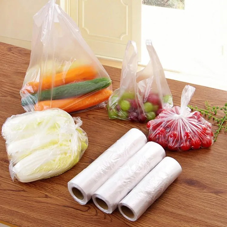 LDPE Printed T-Shirt Bag on Roll for Supermarket and Takeaway
