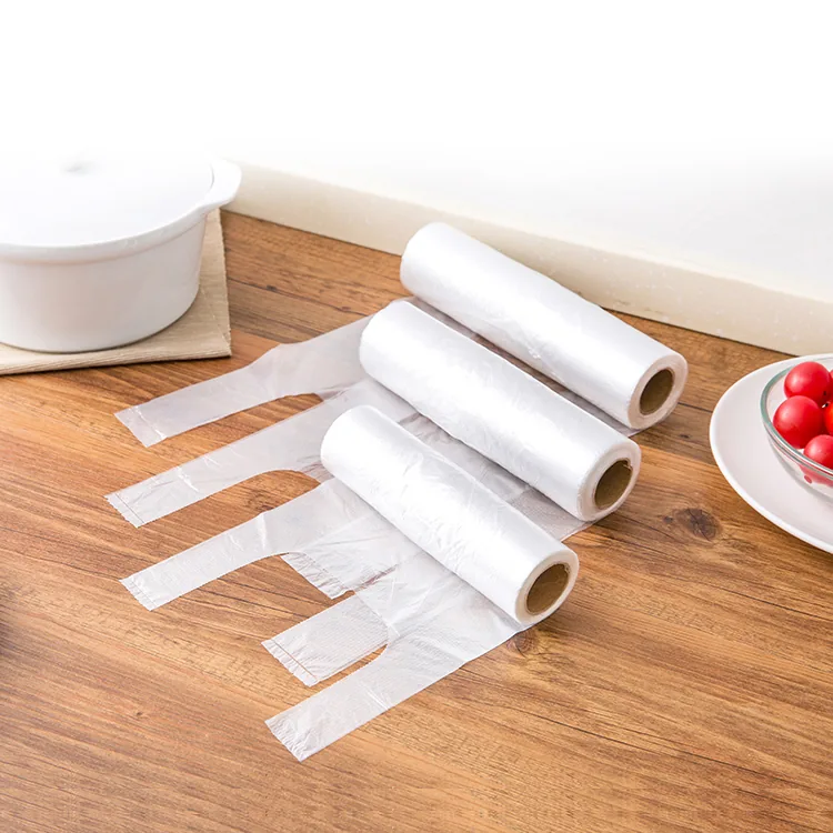 LDPE Printed T-Shirt Bag on Roll for Supermarket and Takeaway