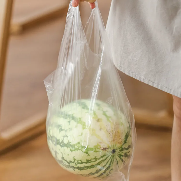 LDPE Printed T-Shirt Bag on Roll for Supermarket and Takeaway
