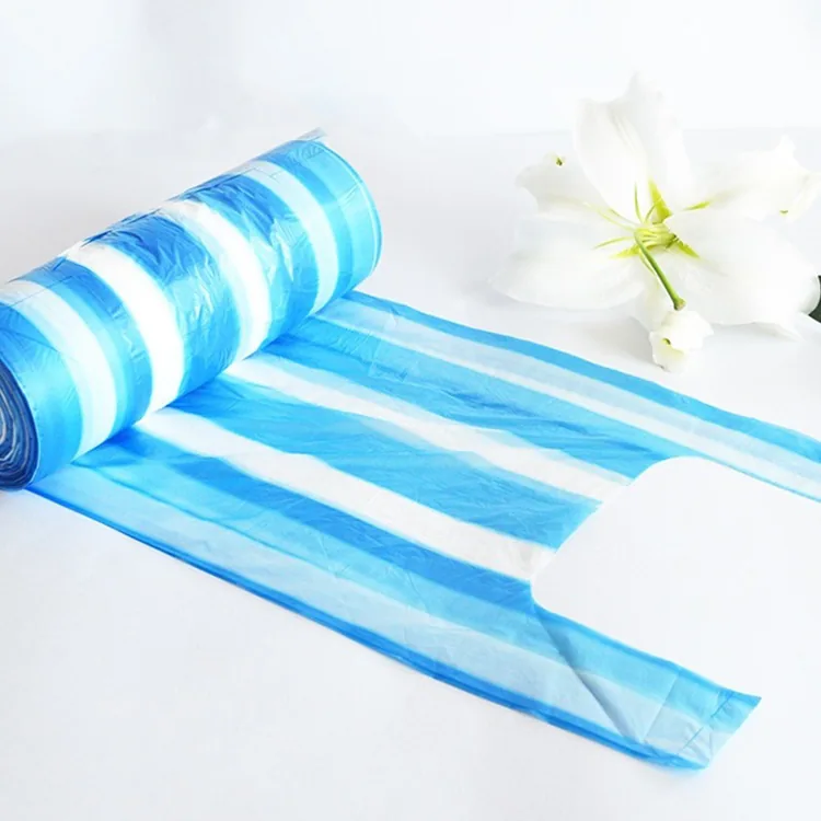 LDPE Printed T-Shirt Bag on Roll for Supermarket and Takeaway