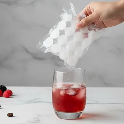 LDPE Self-Seal Ice Cube Bags — 16, 24 or 28 Cubes, 30 Micron