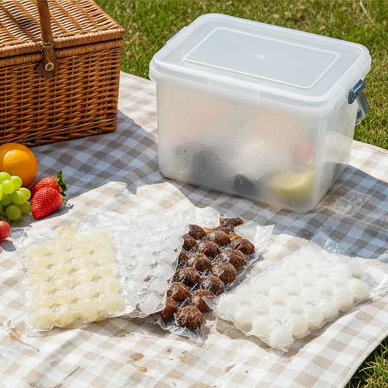 LDPE Self-Seal Ice Cube Bags — 16, 24 or 28 Cubes, 30 Micron