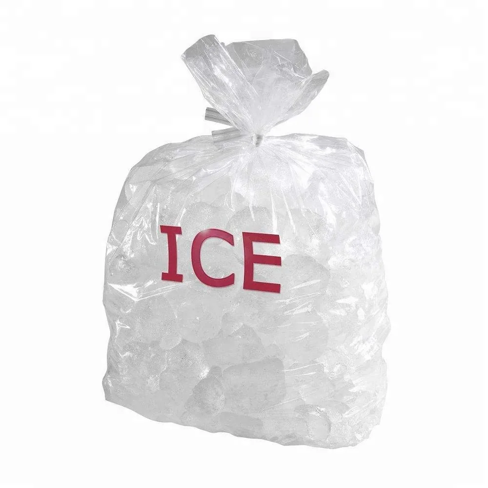 Custom-Printed LDPE Wicket Ice Bags — Square Bottom, Food Grade