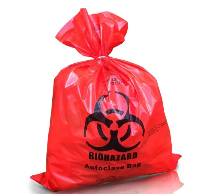Leak Proof Autoclavable Biohazard Bag