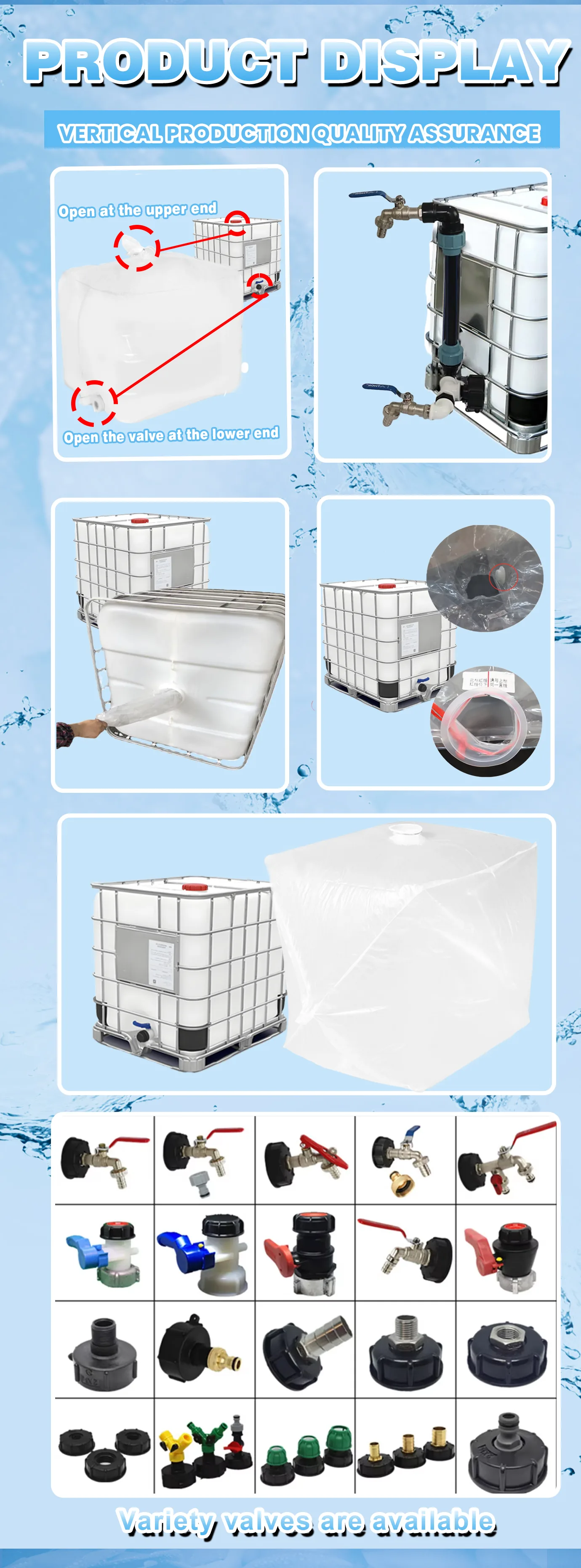 Liquid Aseptic Packaging Bag IBC Flexitank Container with Liner Bag for Wine Mineral Water and Milk 1000L