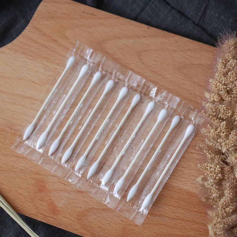 Low Price Promotion Single Packaging Ear Swab Portable Cotton Bud in Bag