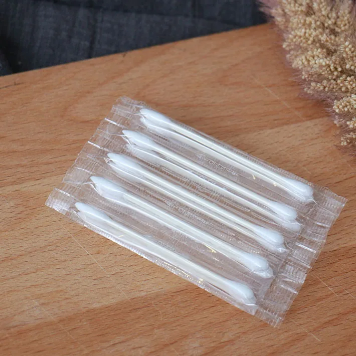 Low Price Promotion Single Packaging Ear Swab Portable Cotton Bud in Bag