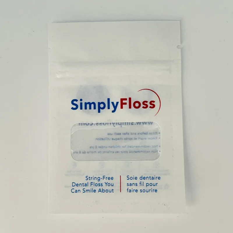 Made in China environmental food grade dental floss cotton swab bag thickened can be resealed with transparent window