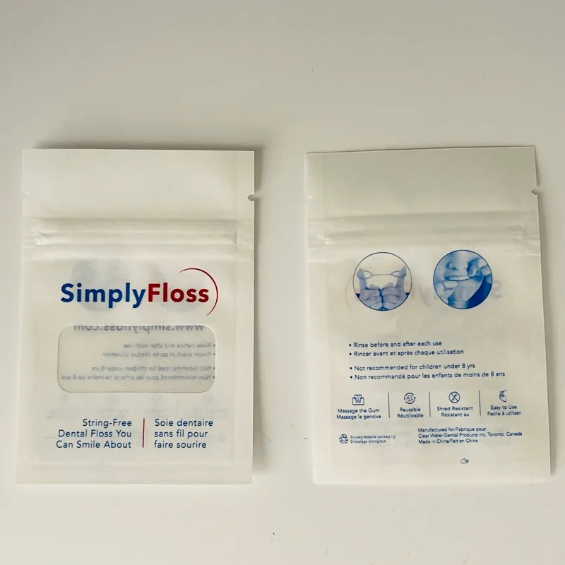 Made in China environmental food grade dental floss cotton swab bag thickened can be resealed with transparent window