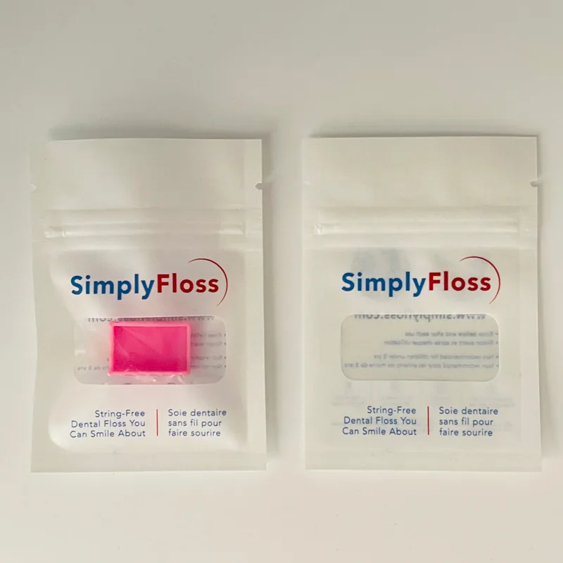 Made in China environmental food grade dental floss cotton swab bag thickened can be resealed with transparent window