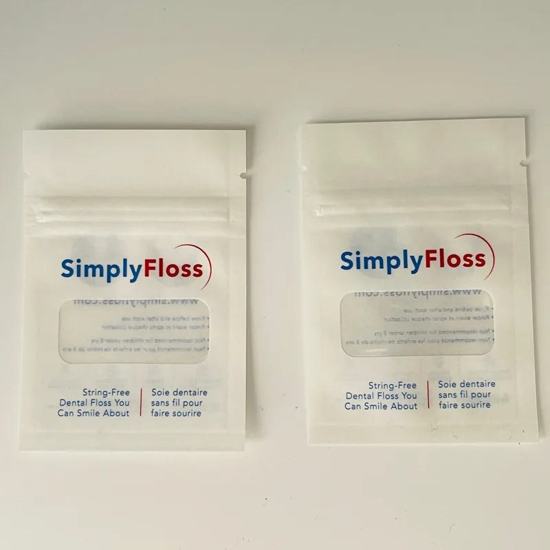 Made in China environmental food grade dental floss cotton swab bag thickened can be resealed with transparent window