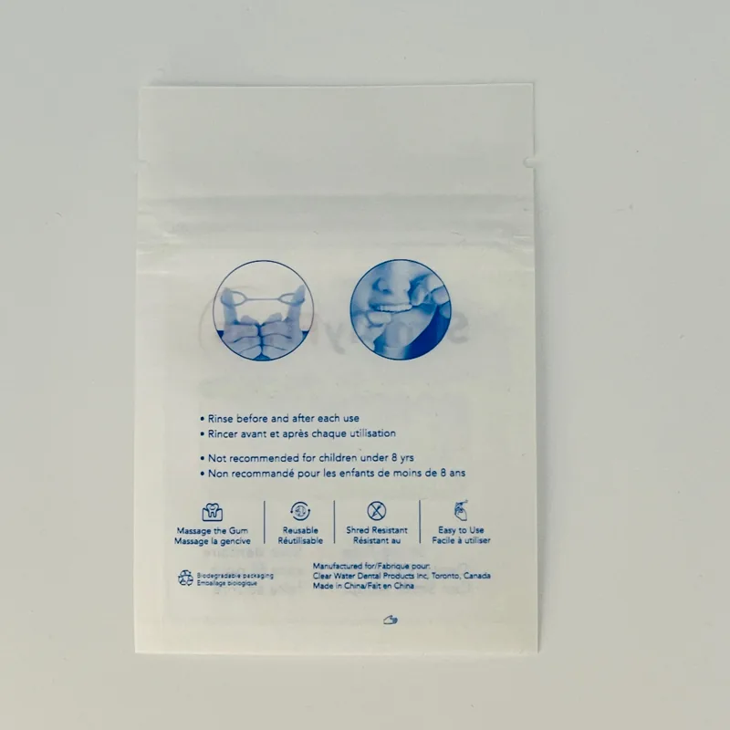 Made in China environmental food grade dental floss cotton swab bag thickened can be resealed with transparent window