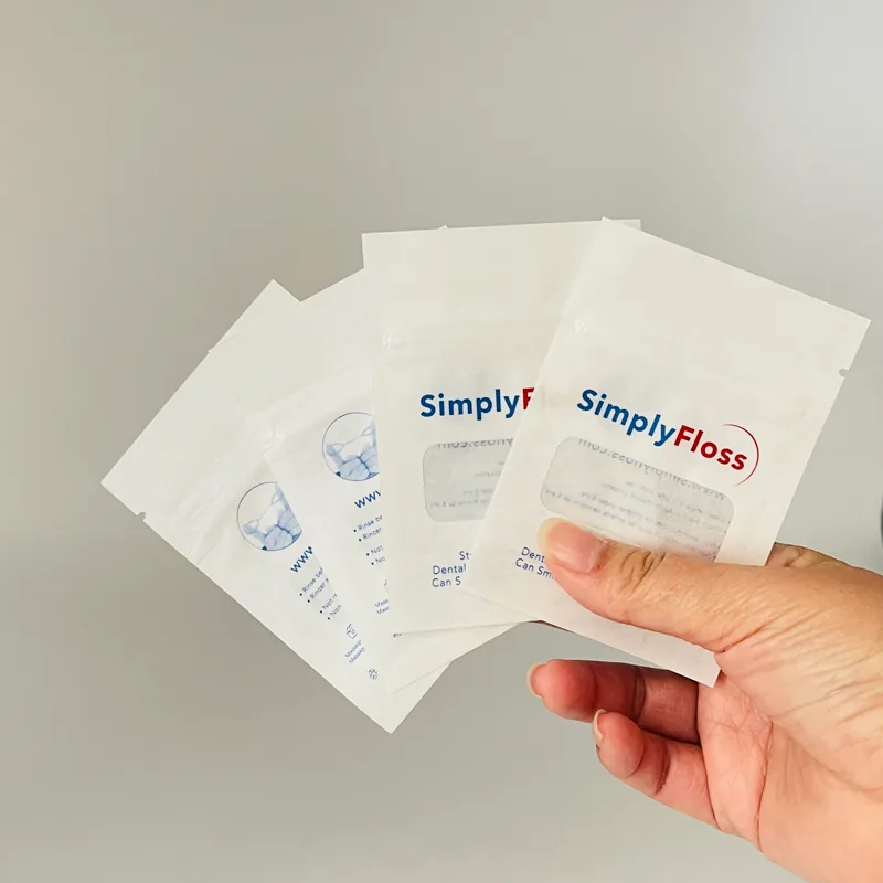 Made in China environmental food grade dental floss cotton swab bag thickened can be resealed with transparent window