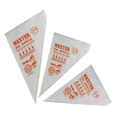 Master Piping Bags 100Pcs Disposable Food Grade Plastic Cake Decorating Tools Triangle Shape