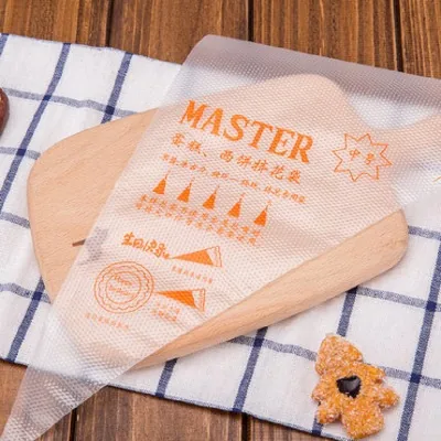 Master Piping Bags 100Pcs Disposable Food Grade Plastic Cake Decorating Tools Triangle Shape
