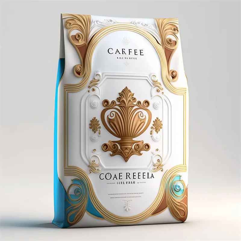 Matte Black Flat Bottom Pouch for Coffee, Flour and Cassava