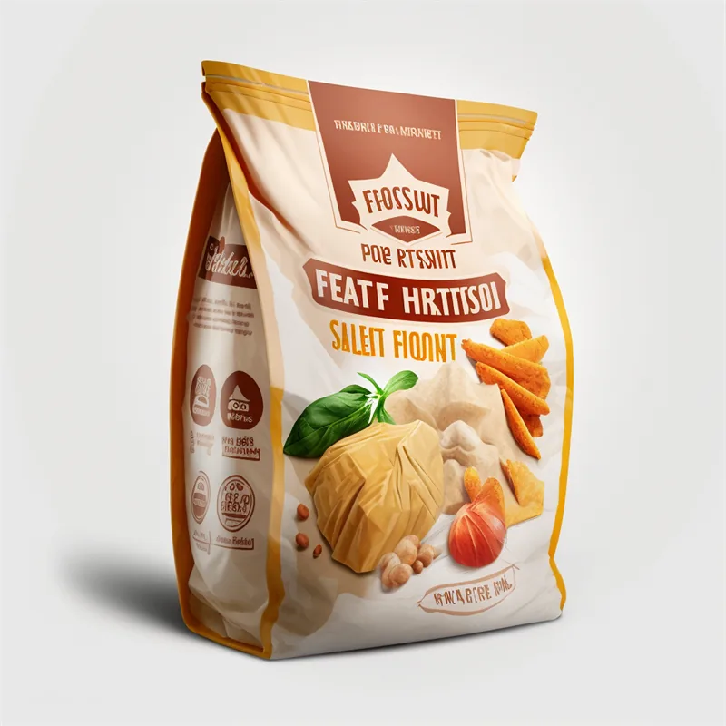 Matte Black Flat Bottom Pouch for Coffee, Flour and Cassava
