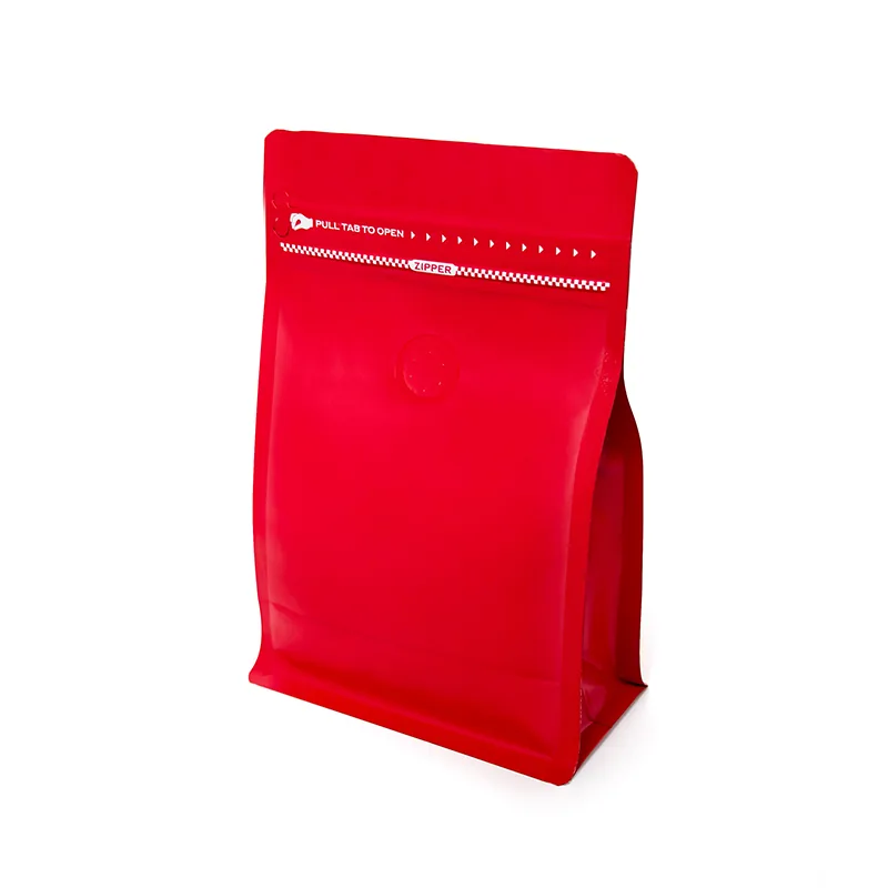 Short-Run Matte Black Foil Flat Bottom Coffee Pouch — Valve and Side Zipper