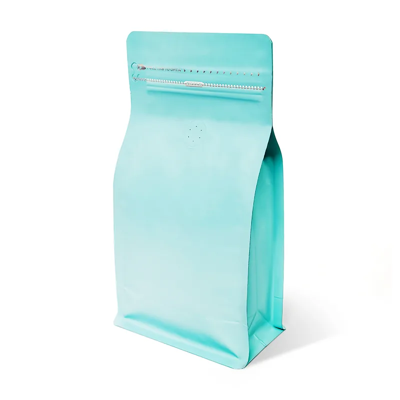 Short-Run Matte Black Foil Flat Bottom Coffee Pouch — Valve and Side Zipper