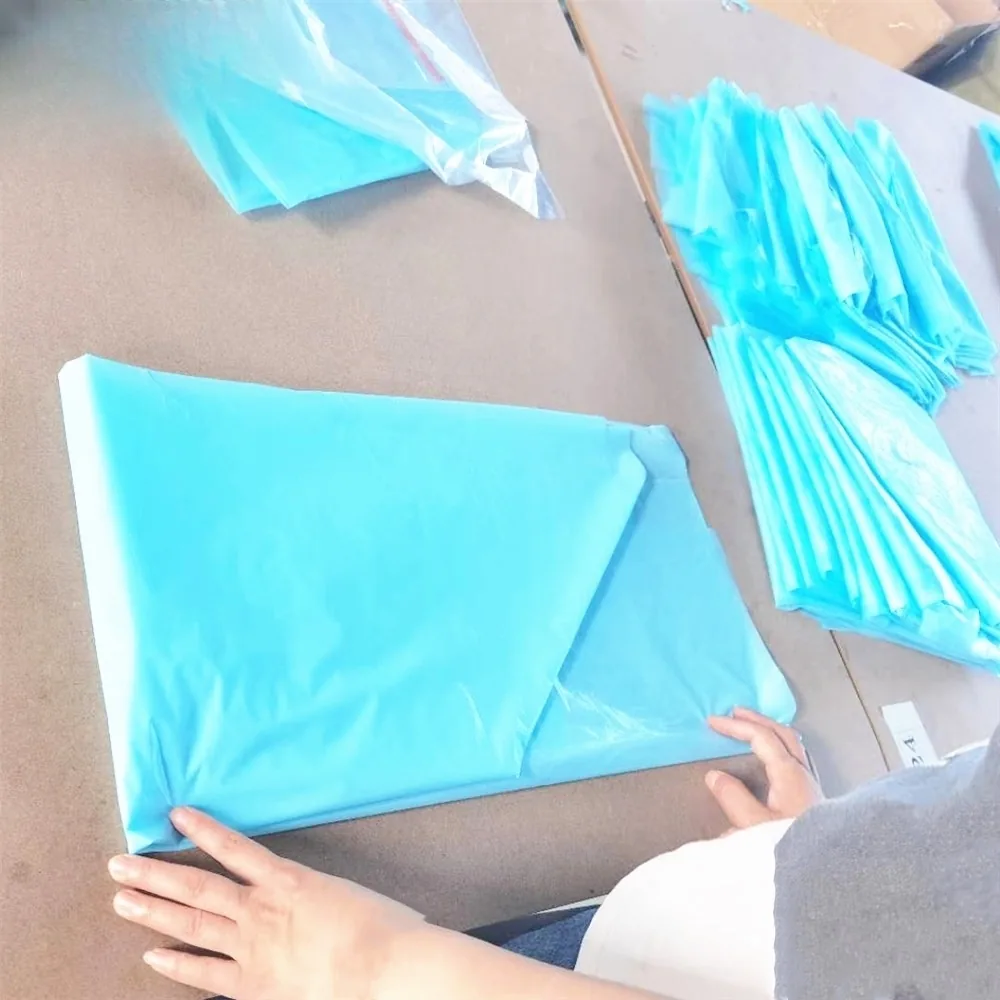 Medical Disposable Plastic PE CPE Long Sleeve Thumb Hole Isolation Gown Apron Waterproof Robe