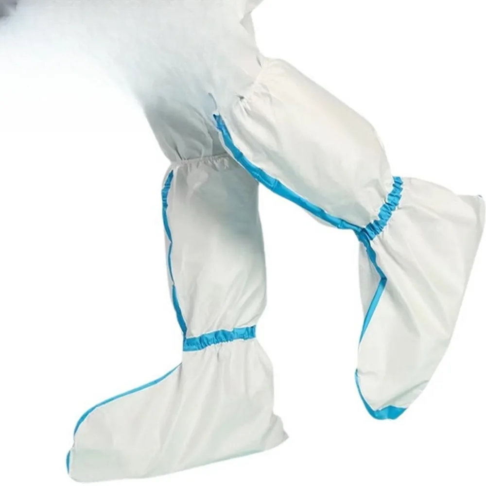 Medical Disposable Plastic PE CPE Long Sleeve Thumb Hole Isolation Gown Apron Waterproof Robe
